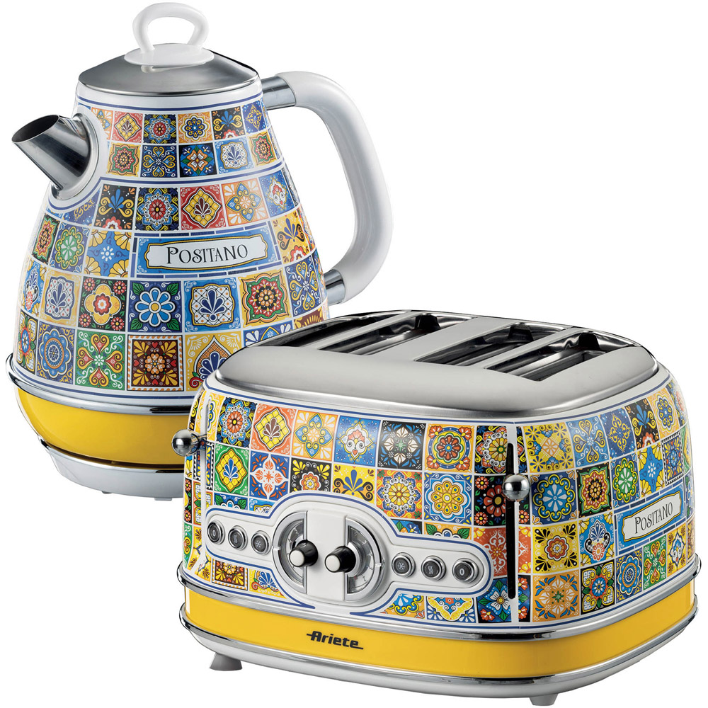 Ariete ARPK52 Positano 1.7L Kettle with 4 Slice Toaster 2000W Image 1