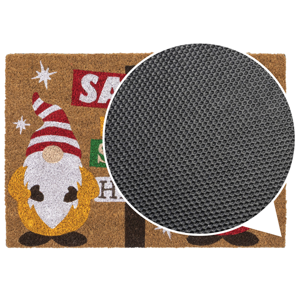 JVL Christmas Santa Stop Here Coir Non Slip Entrance Doormat 40 x 58cm Image 6