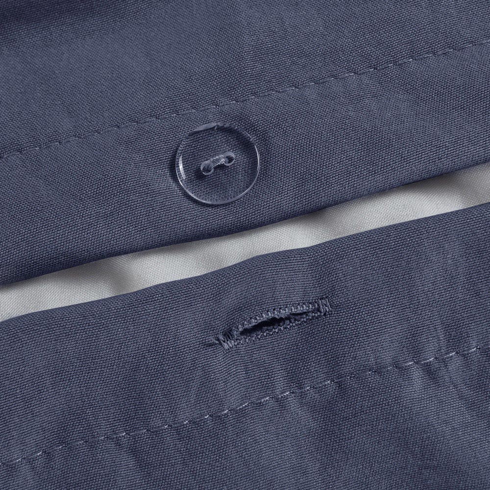 Velosso Double Navy Plain Microfibre Duvet Cover Set Image 3