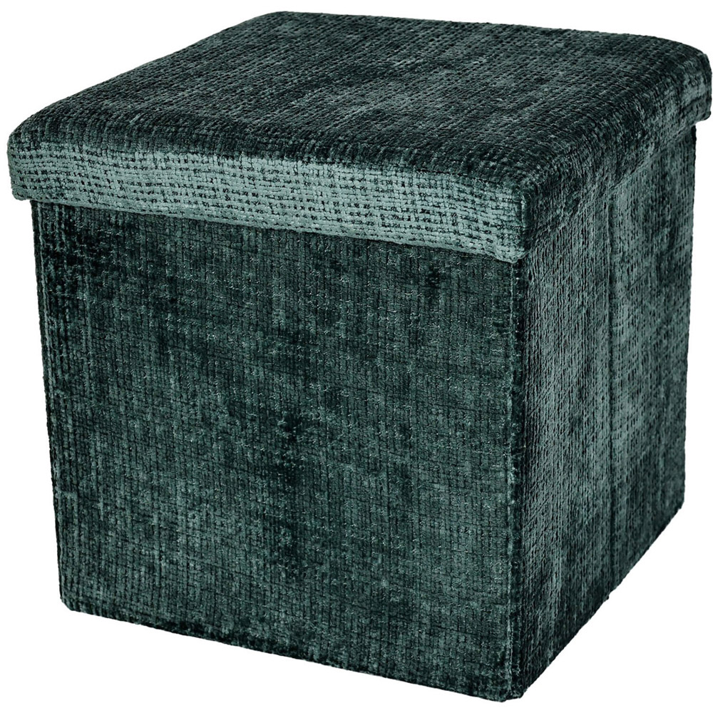 Chenille Storage Box Emerald Image 2