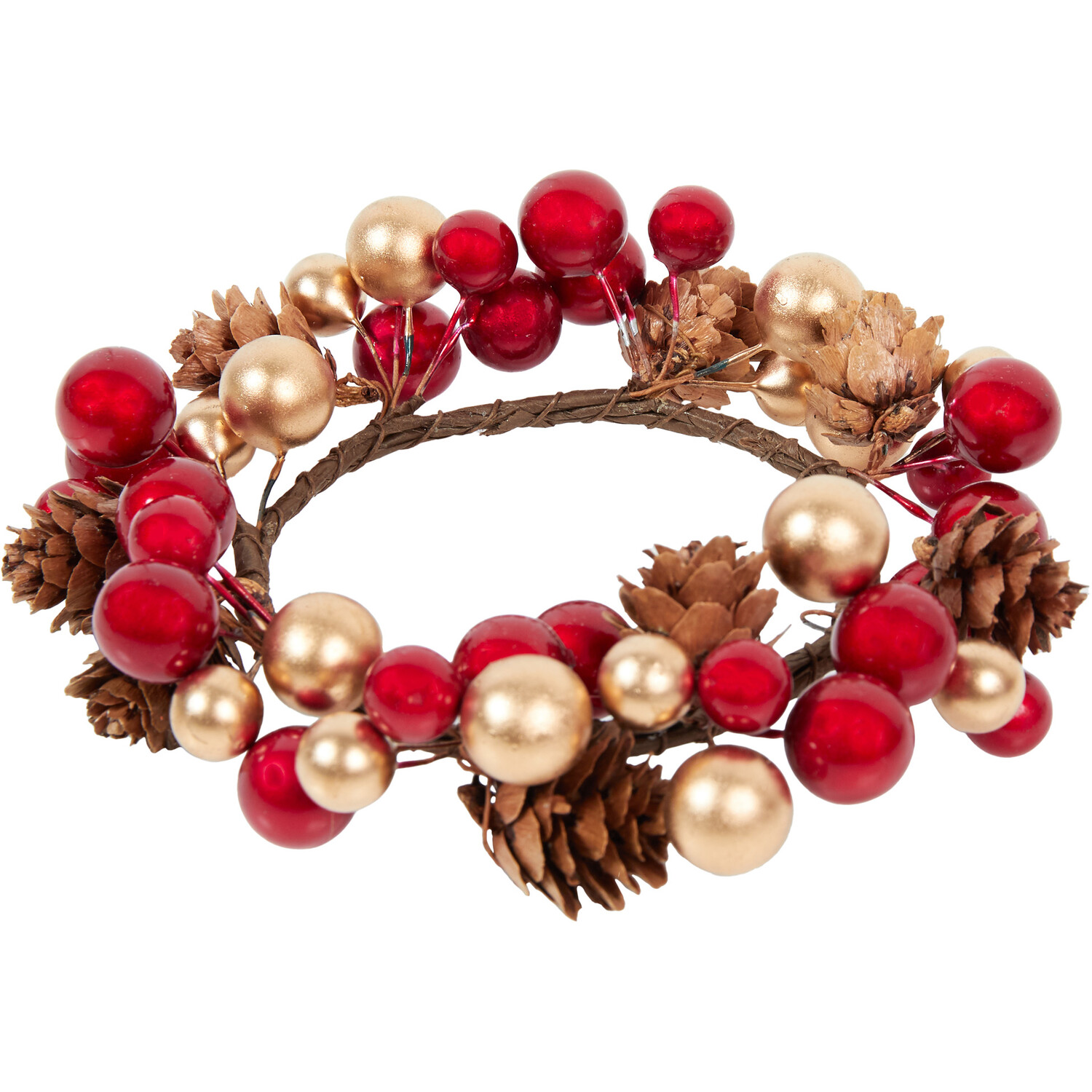 Gold Pinecone Bauble Wreath - Gold Image 2