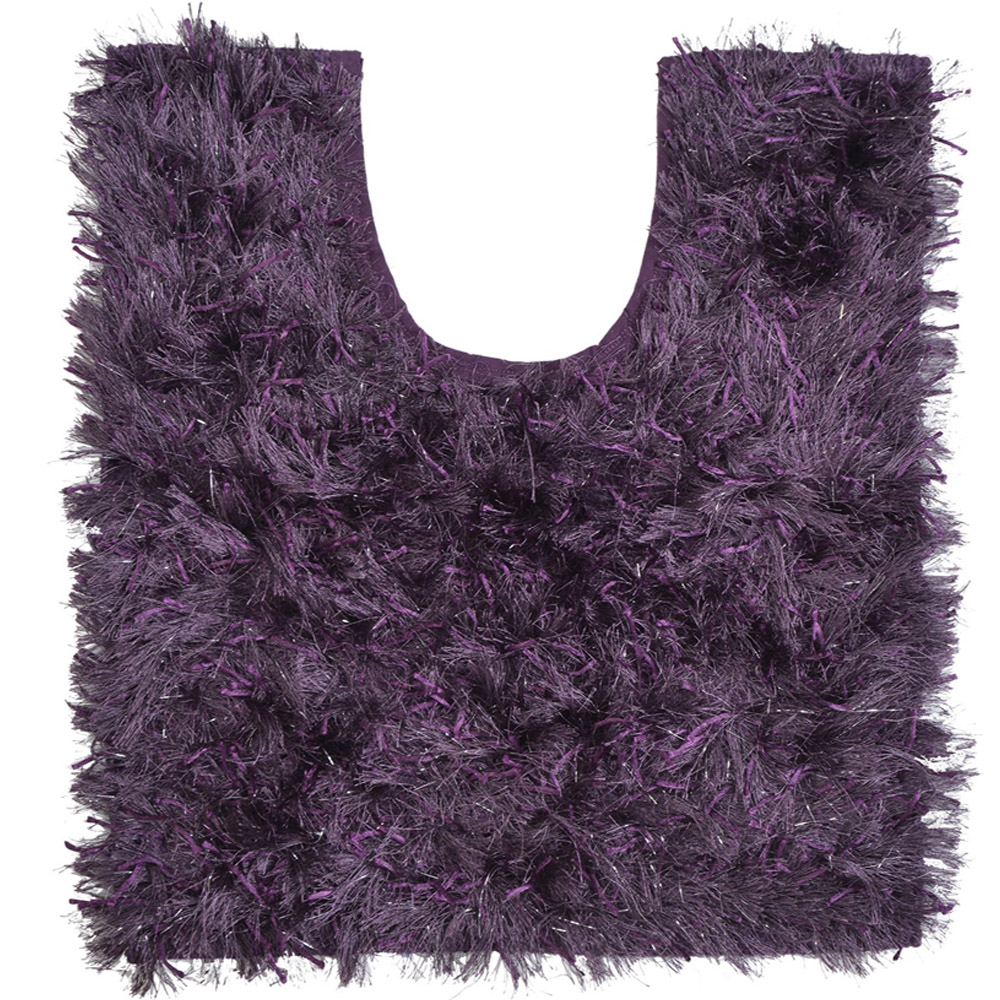 Allure Bath Fashions Purple Shimmer Sparkle Pedestal Mat Image 1
