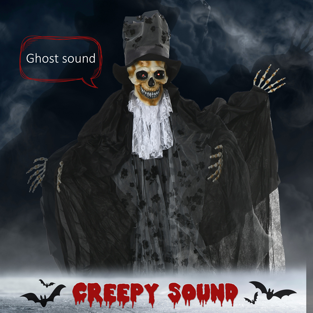 Outsunny Animated Prop Ghost Bridegroom Indoor Halloween Decoration 6.2ft Image 5