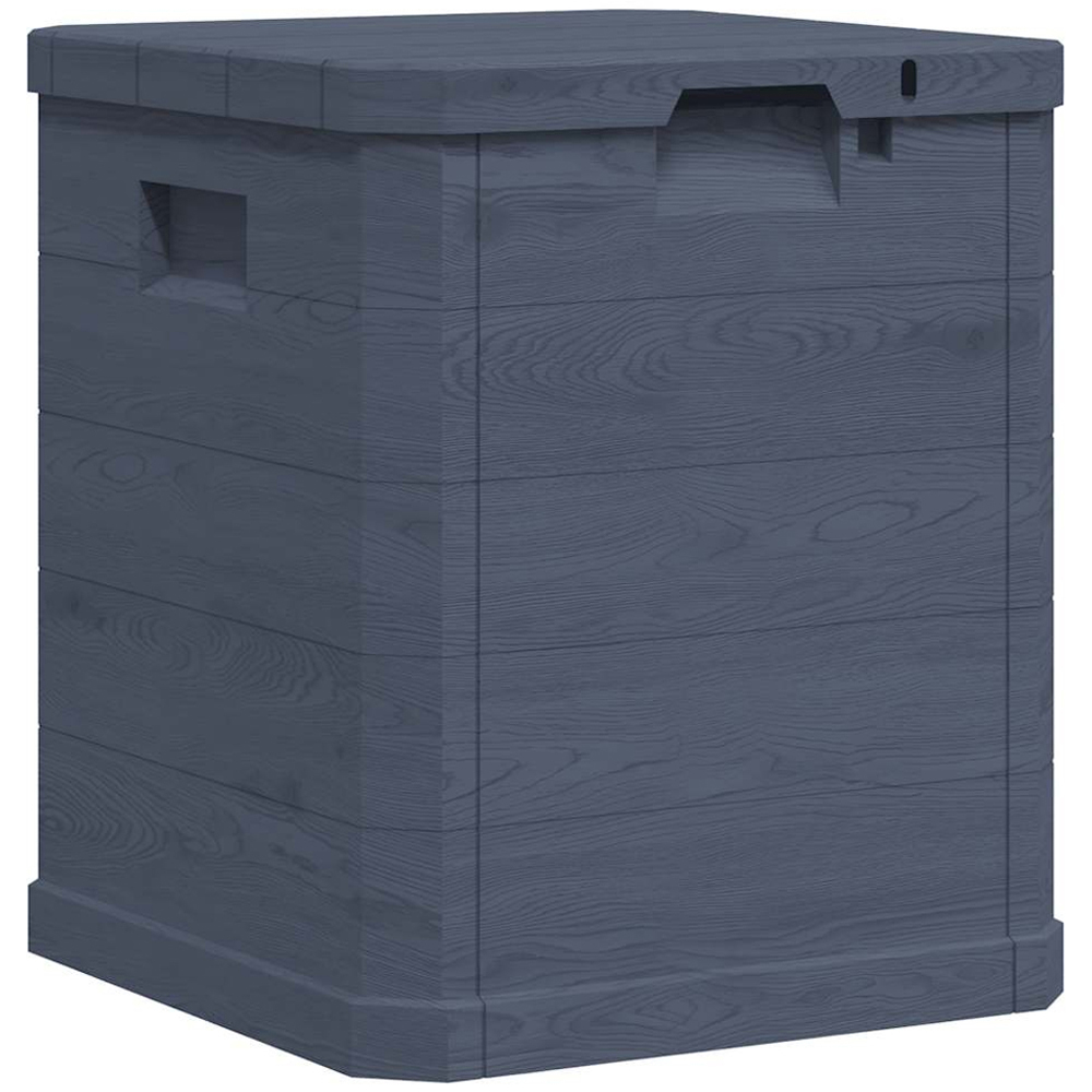 vidaXL 90L Anthracite Plastic Garden Storage Box Image 1