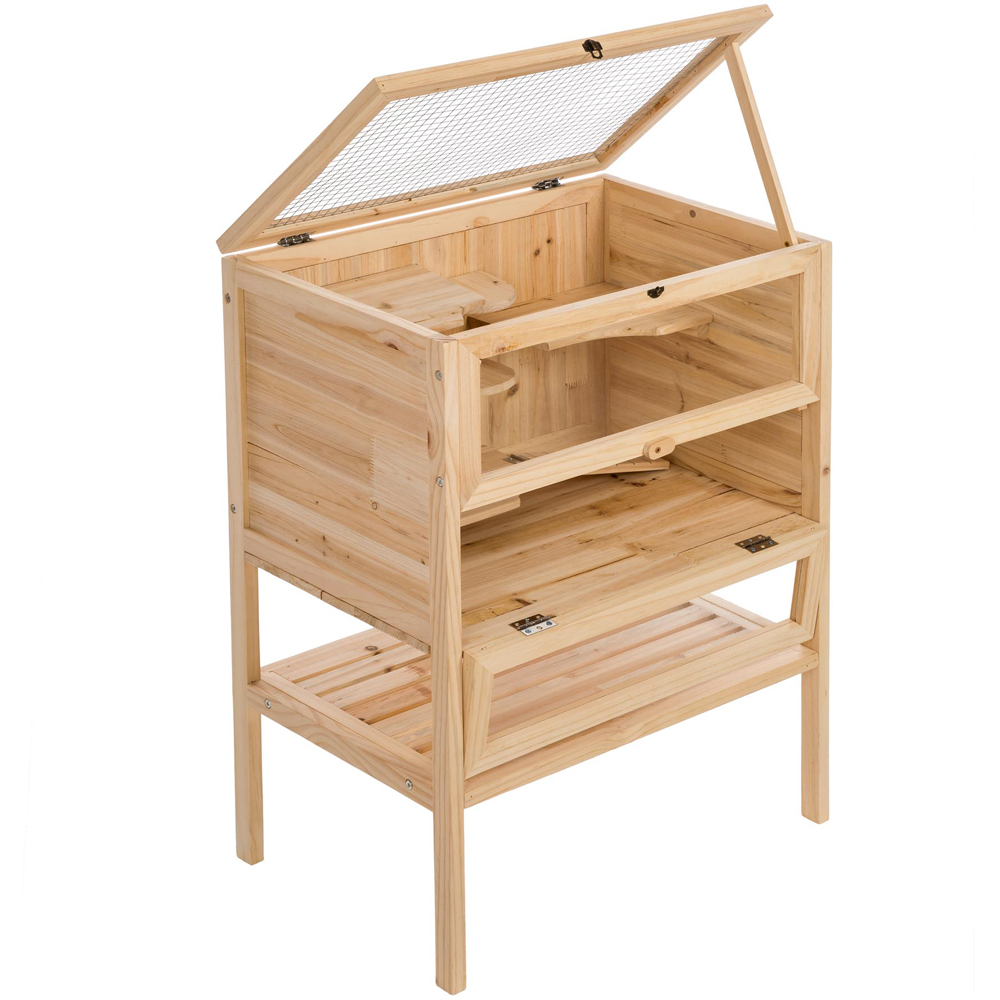 tectake Binki Wooden Hamster Cage 60 x 40 x 80cm Image 3