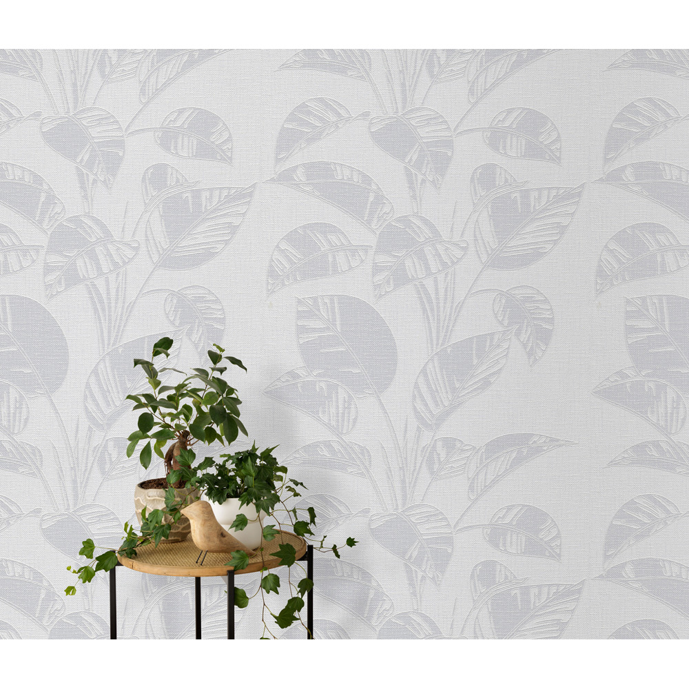 Erismann Largo Leaf Grey Wallpaper Image 6