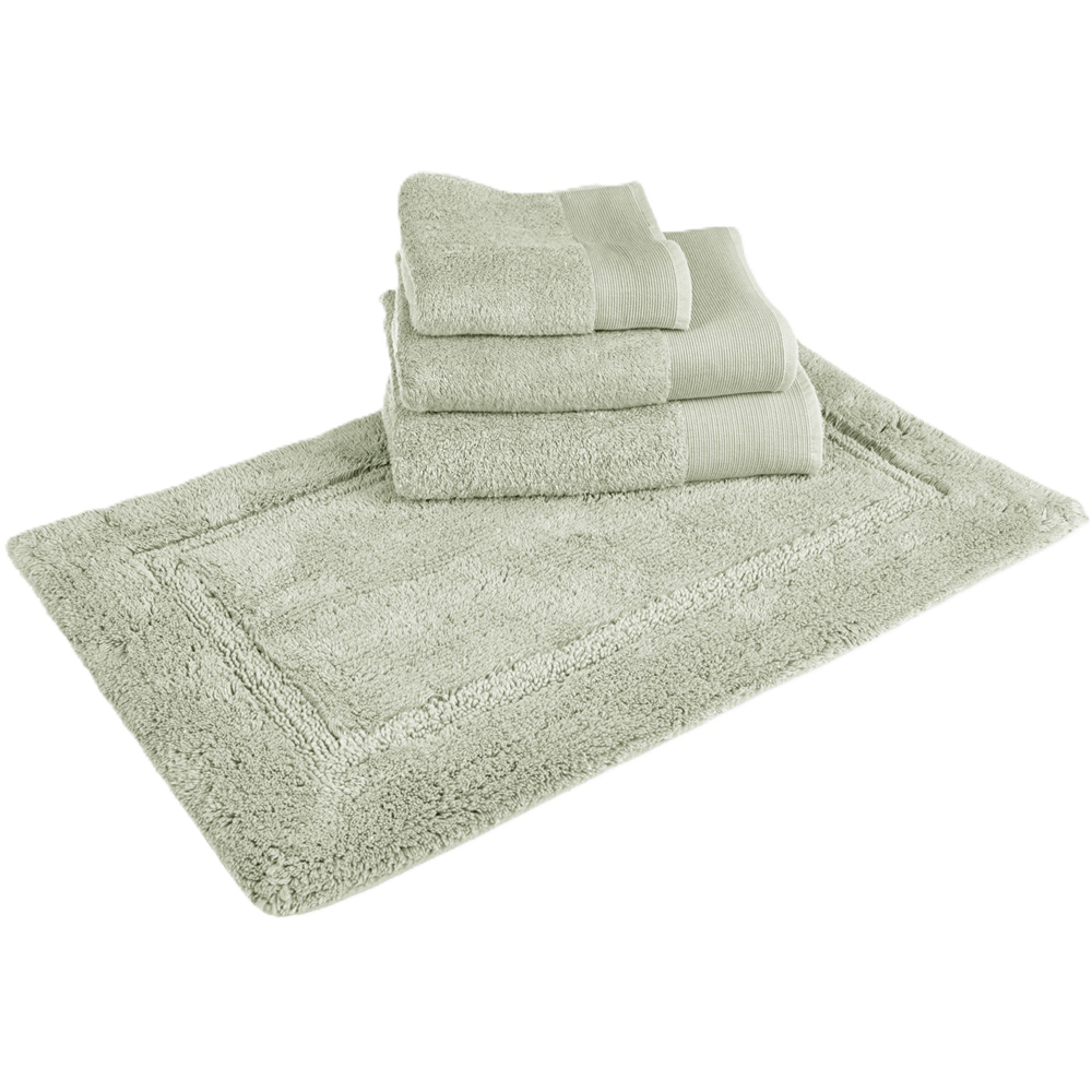 Allure Bath Fashions Marlborough Sage Green Bamboo Cotton Non-Slip Bath Mat 50 x 80cm Image 3