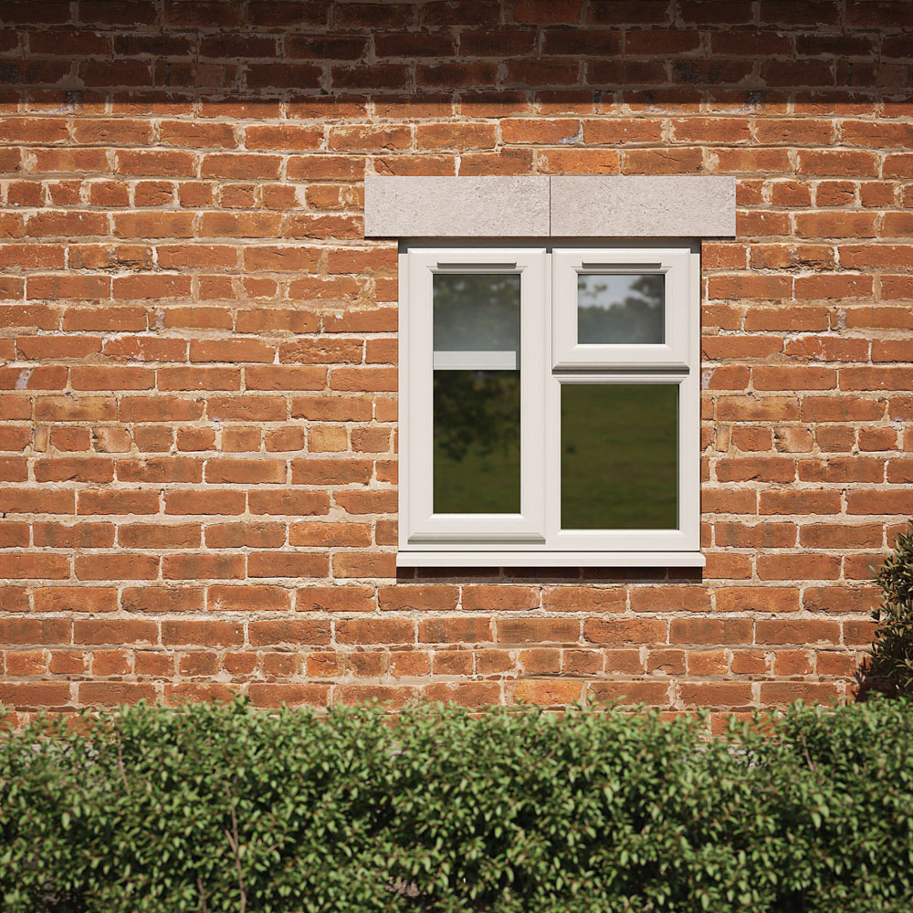 Crystal Agate and White LH Side Hung and Top Opener Clear Double Glazed Window 905 x 965mm Image 5