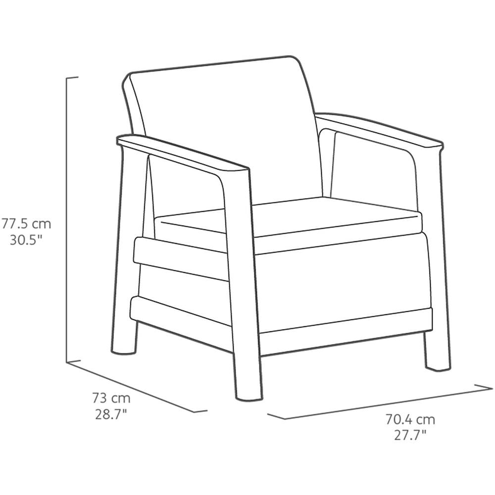 Keter Scandi Set with Storage Table Natural Image 7