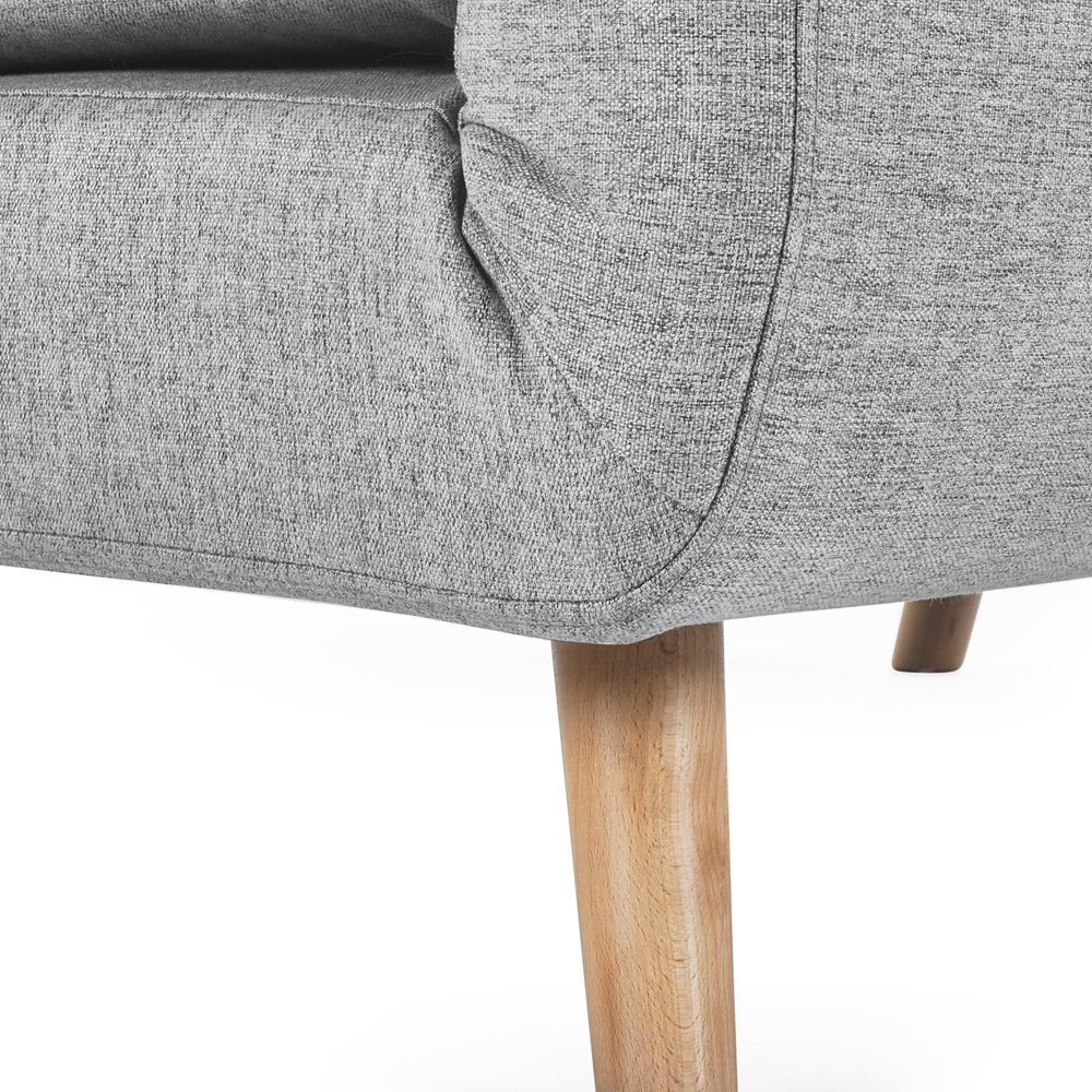 Julian Bowen Rowan Single Seater Grey Button-Tufted Sofa Bed Image 6