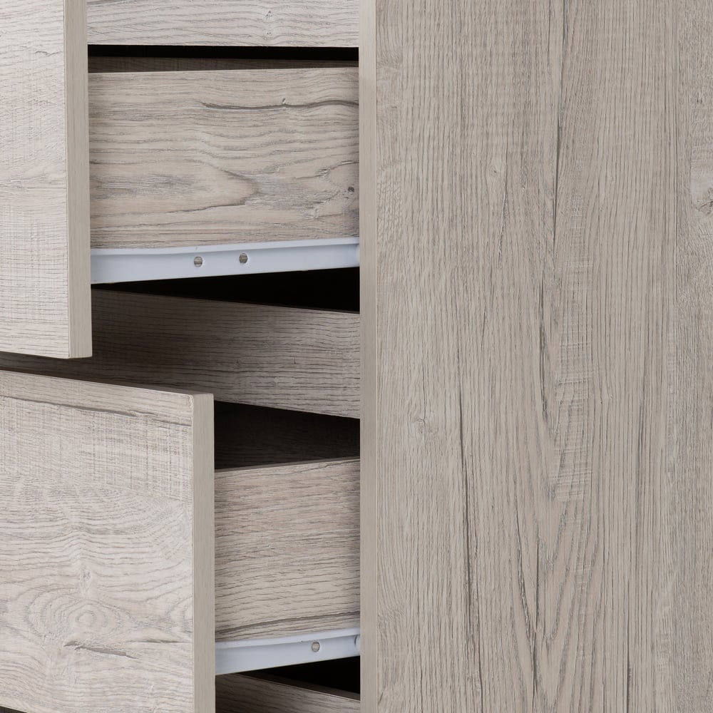 Seconique Malvern 8 Drawer Urban Snow Chest of Drawers Image 5