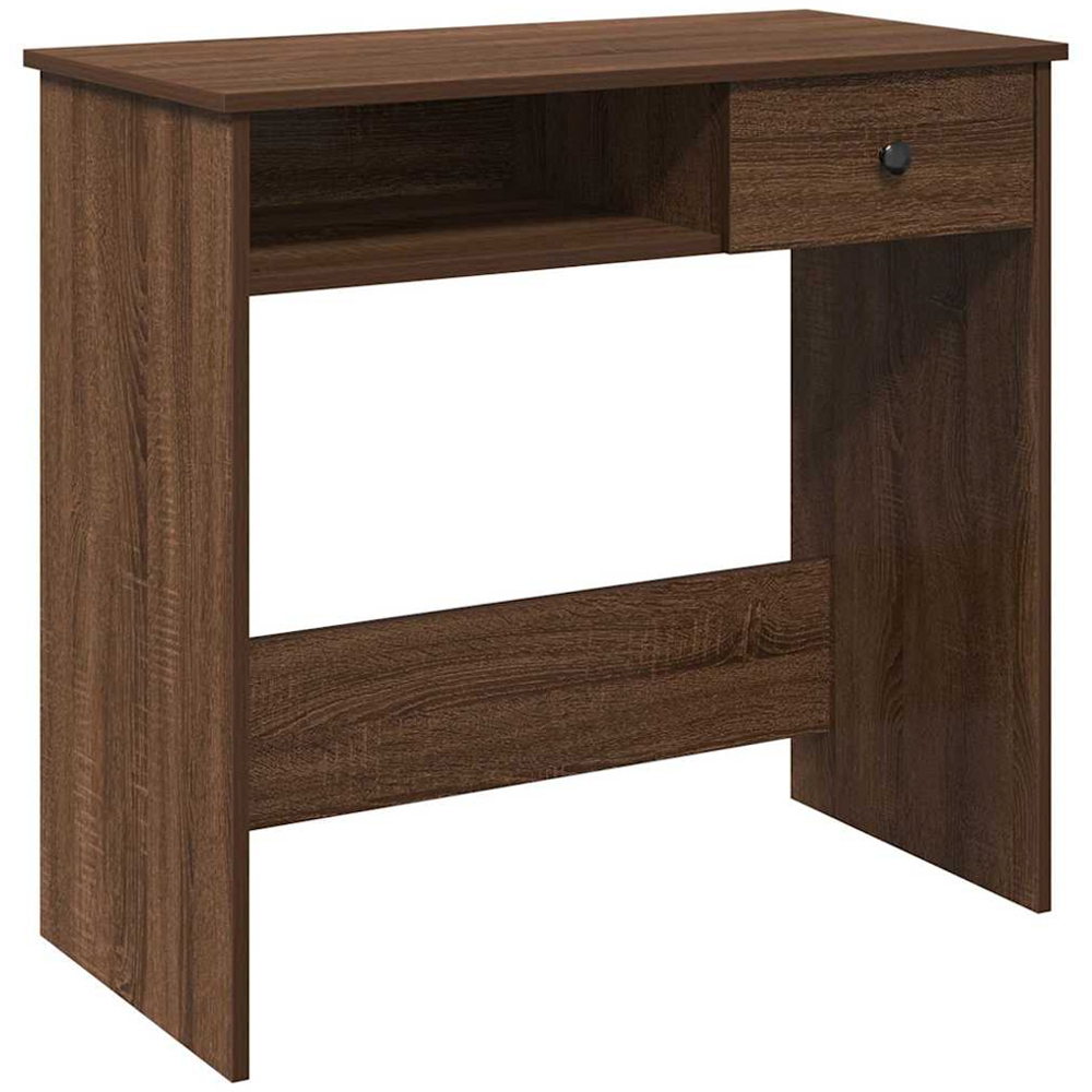 vidaXL Single Drawer Single Shelf Computer Desk Brown Image 2
