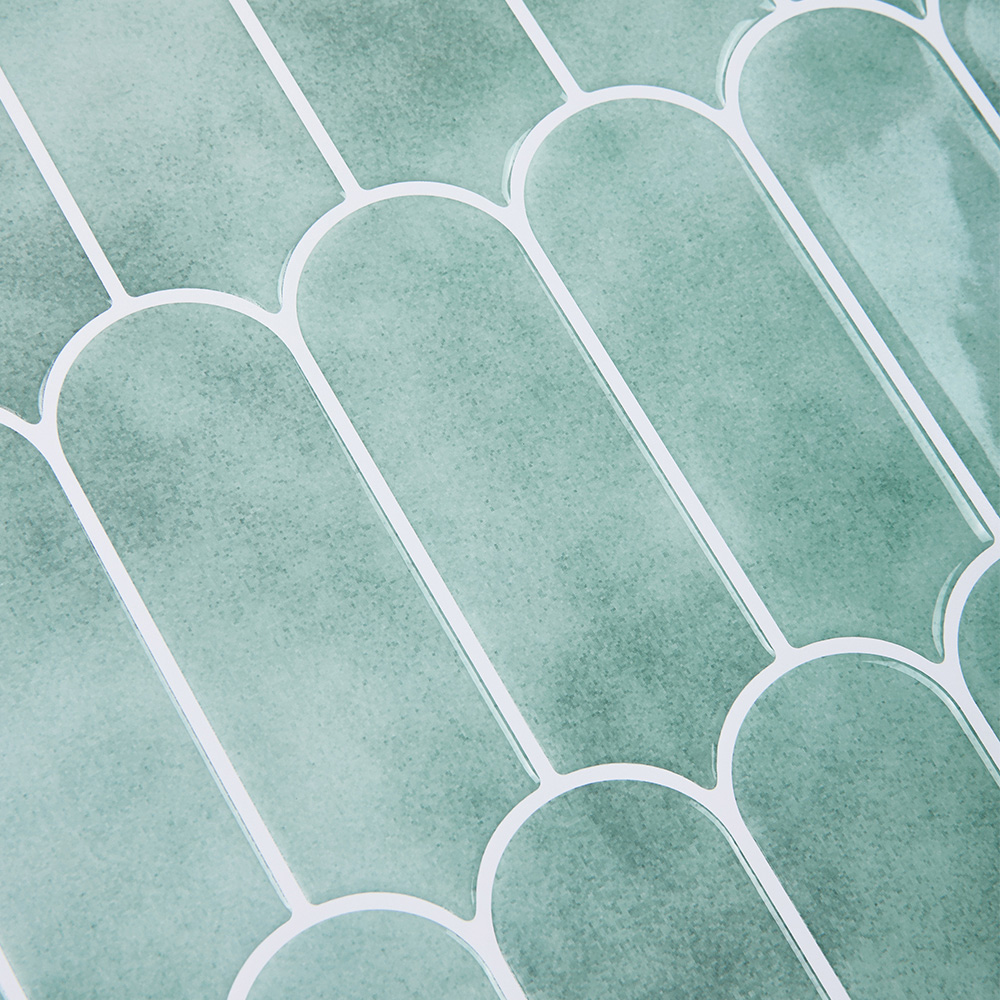 Living and Home Bluish Green Arch Self Adhesive Wall Sticker 10 Pack Image 5