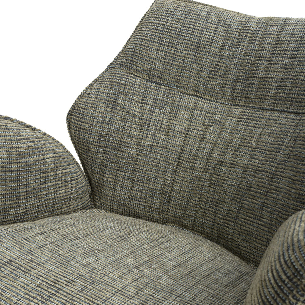Baltimore Set of 2 Tweed Green Swivel Dining Chair Image 6