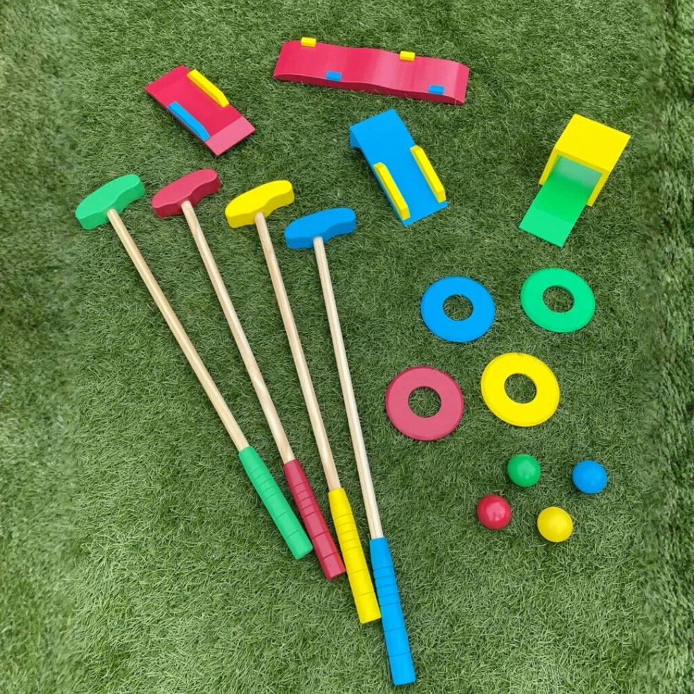 Marco Paul Crazy Golf and Mini Kids Wooden Golf Set Image 2
