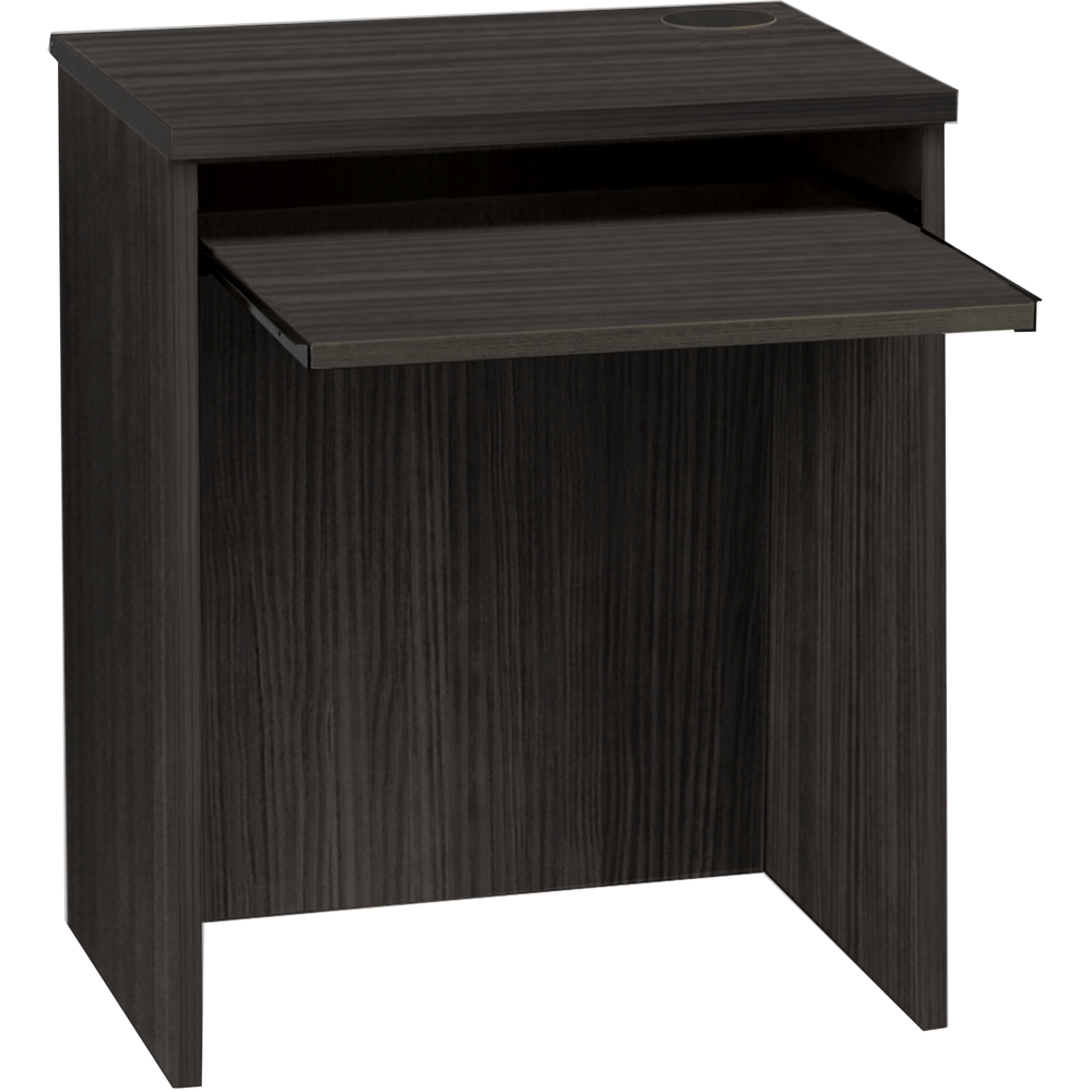 R White Cabinets Small Laptop Desk with Keyboard Tray Black Image 2