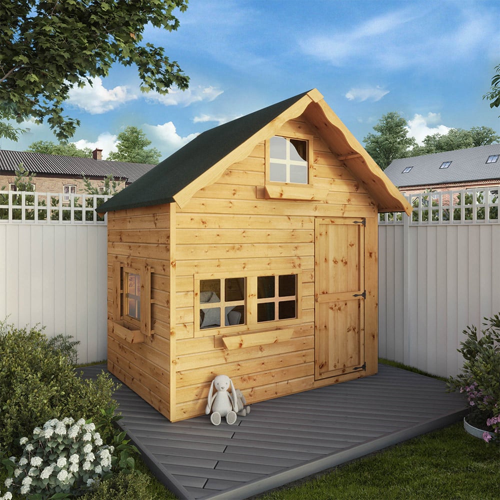Mercia Double Storey Swiss Cottage Playhouse 7 x 5ft Image 2