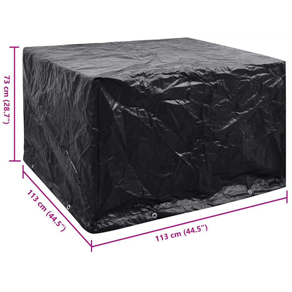 Walplus Black Garden Furniture Cover 113 x 113 x 73cm Image 6