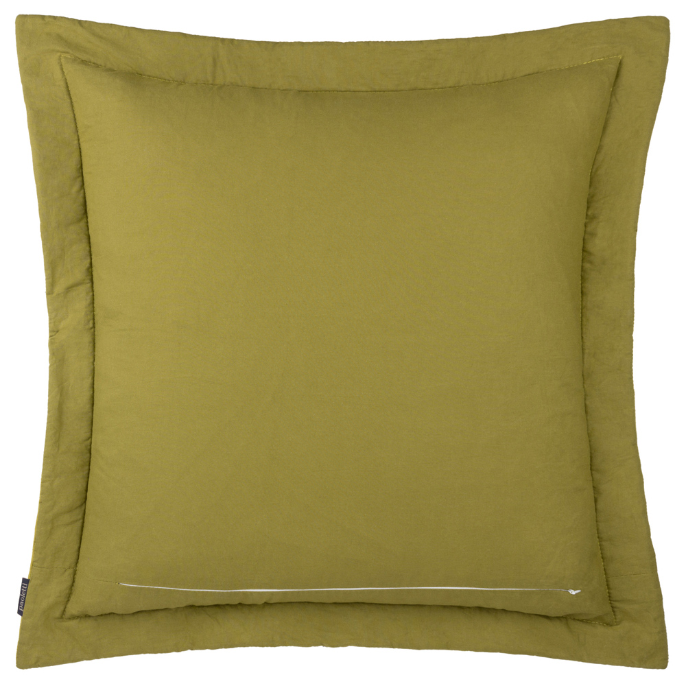 Paoletti Palmeria Moss Quilted Velvet Cushion Image 3