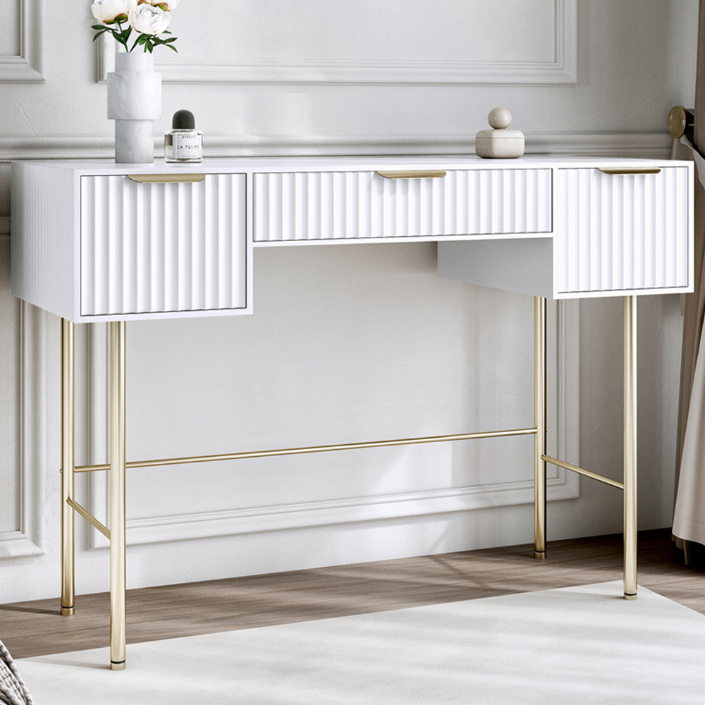 CARME Home Lara White Dressing Table Image 1