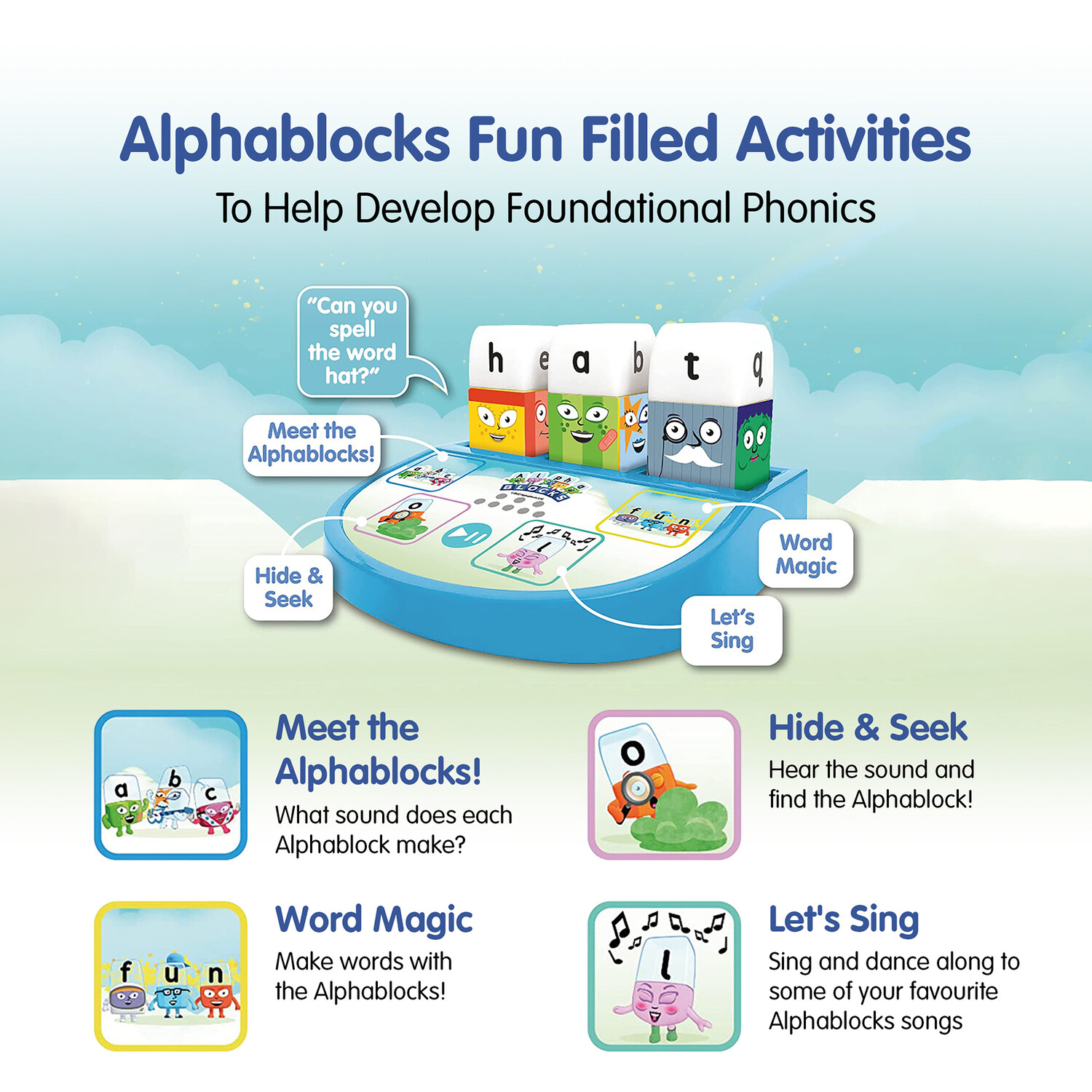 Alphablocks Phonics Fun Educational Toy Blue Image 2