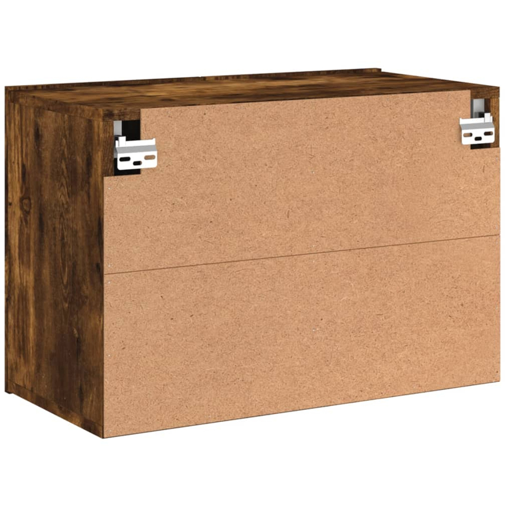 vidaXL 2 Door Smoked Oak Wall Mounted TV Cabinet Image 8