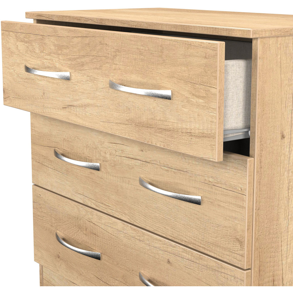 Crowndale Avon 3 Drawer Nebraska Oak Chest of Drawers Ready Assembled Image 6
