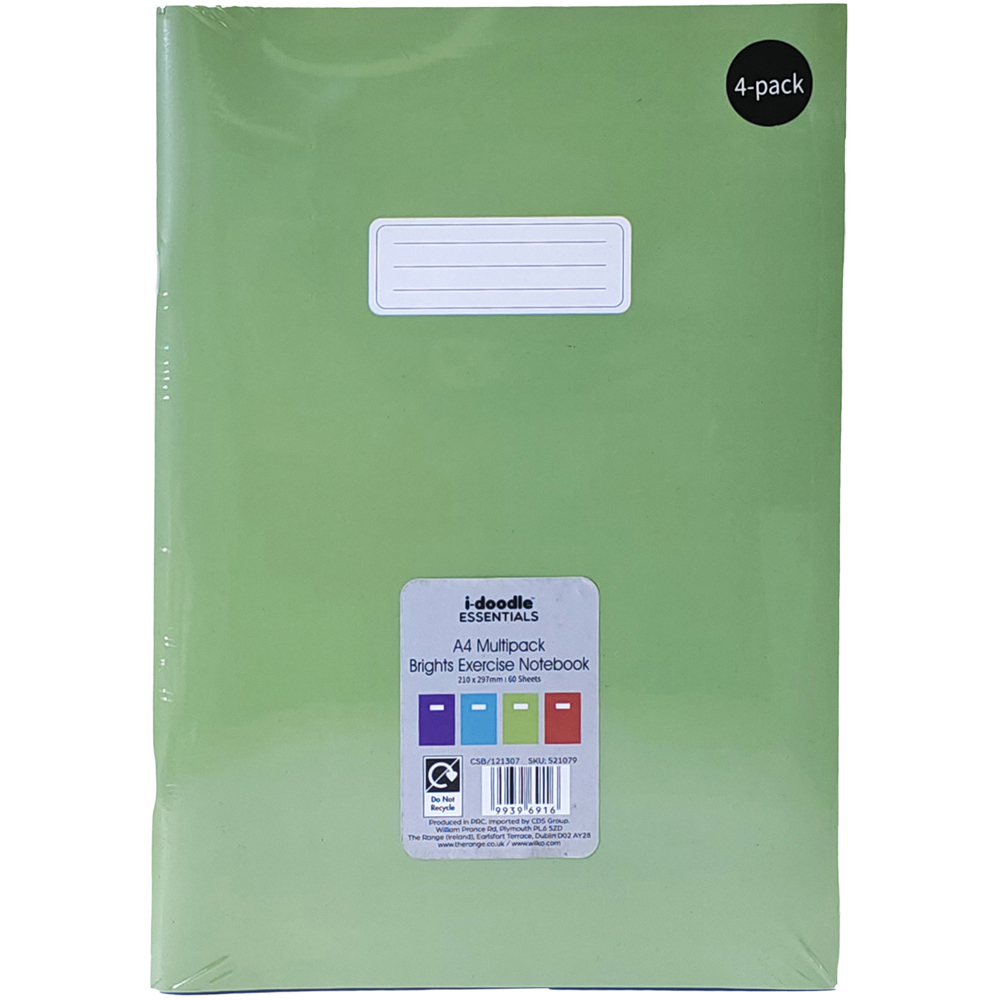 Multipack of Brights Exercise Notebooks A4 Image 3