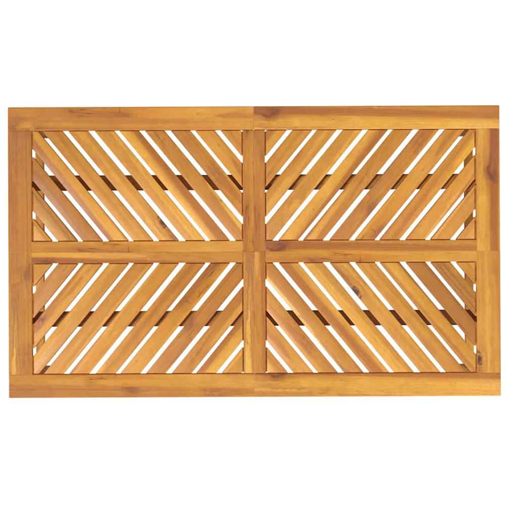 vidaXL 6 Seater Brown Wooden Garden Dining Table Image 5