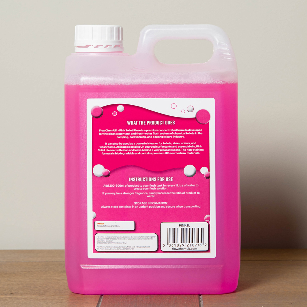 Samuel Alexander Flow Cherry Pink Toilet Flush Concentrated Cleaning Rinse 2.5L Image 2