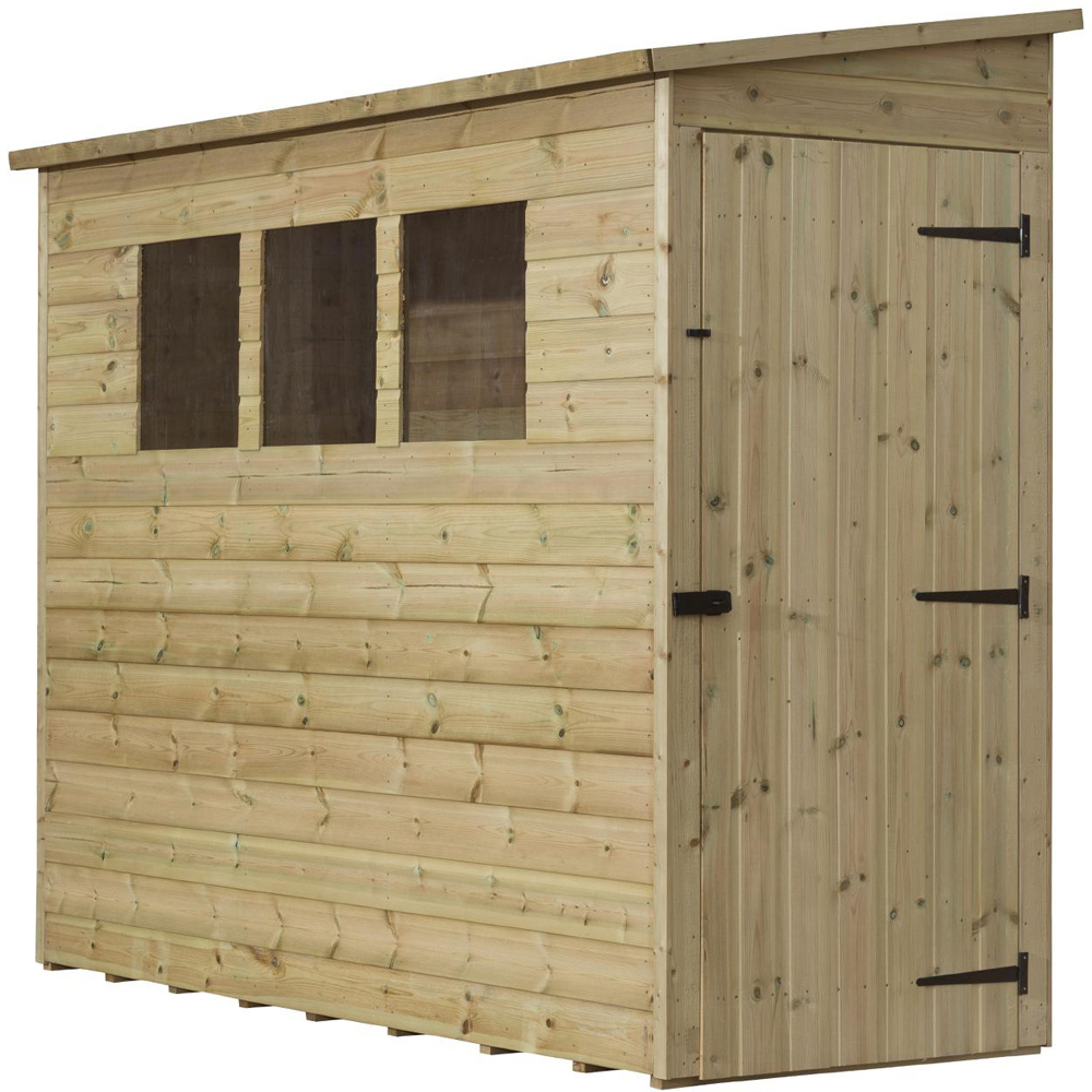 Empire Sheds 2800 8 x 3ft Tongue and Groove Wooden Pent Garden Shed Image 1
