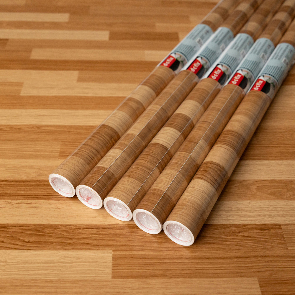 d-c-fix Modern Butcherblock Self-Adhesive Plastic Vinyl Wrap Film 67.5cm x 2m 5 Pack Image 2
