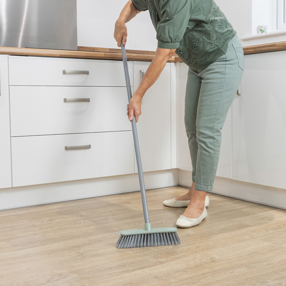 JVL Grey Soft Bristle Angled Sweeping Brush Image 2