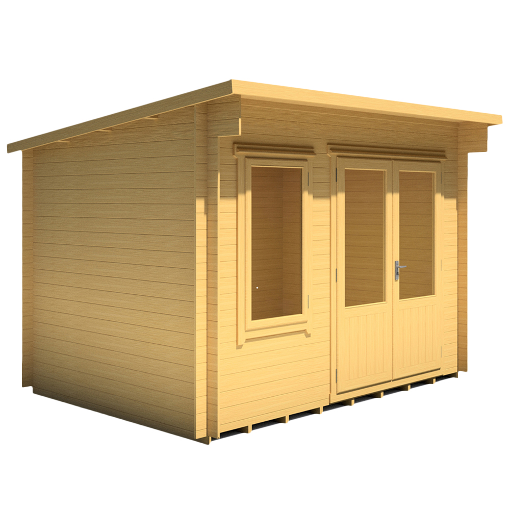 Shire Edgefield 11 x 8ft Double Door Pressure Treated Log Cabin Image 1