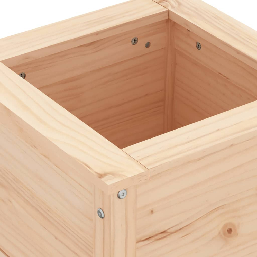 vidaXL Brown Solid Pine Wood Garden Planter 39 x 40 x 40cm Image 6