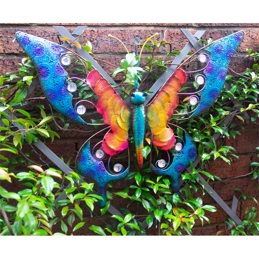 St Helens Multicolour Metal Butterfly Garden Wall Ornament Image 5