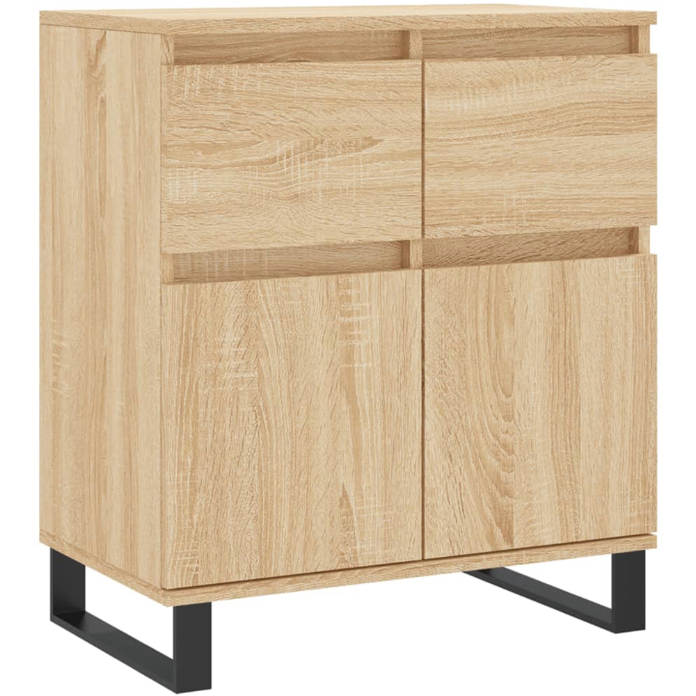 vidaXL 2 Door 2 Drawer Sonoma Oak Sideboard Image 2