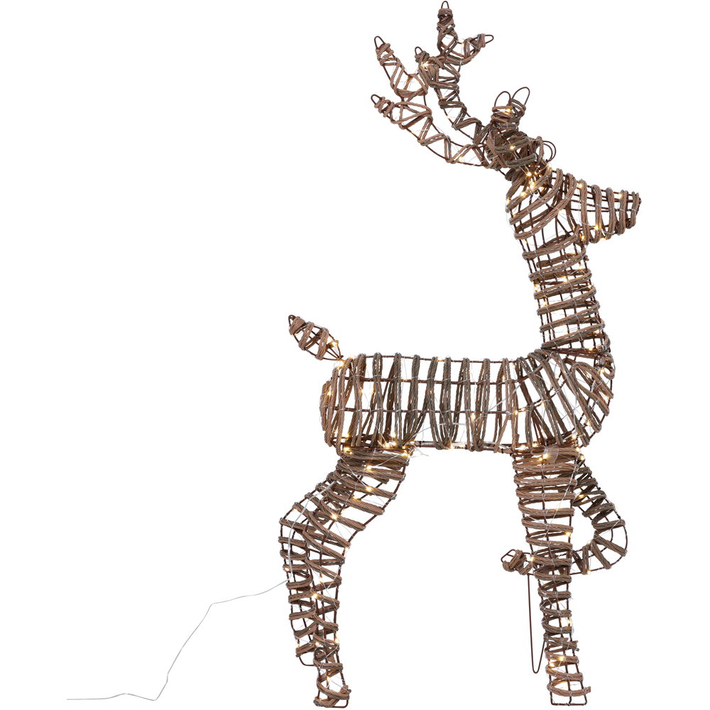 Charles Bentley Large Rattan Light Up Reindeer Christmas Decoration 120cm Image 6