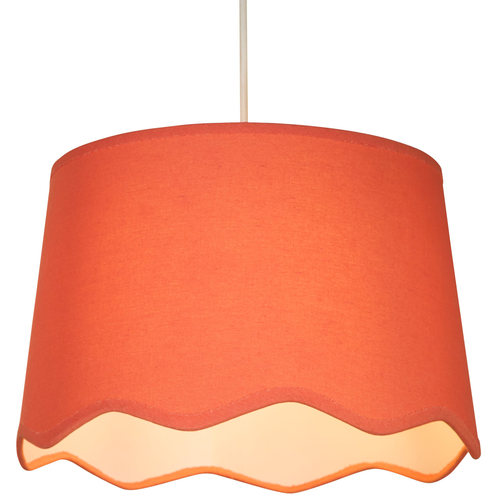 Lighting Collection Laramie Coral Scallop Edge Ceiling Lamp Shade 31cm Image 3