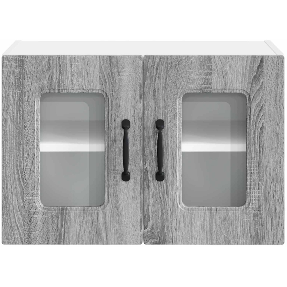 vidaXL Kalmar 2 Door Grey Sonoma Wall Kitchen Cabinet 2 Pack Image 5
