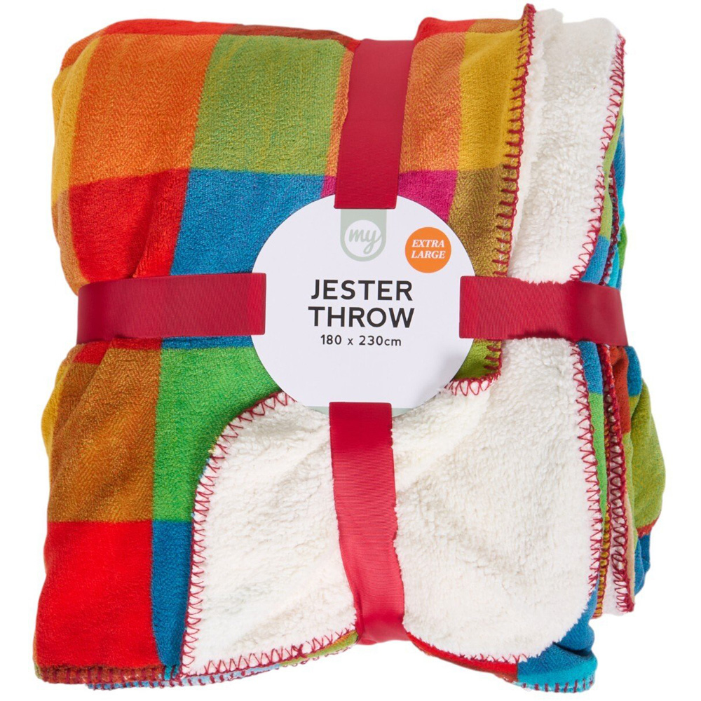 Multicolour Jester Check Throw Multicolour Image 1