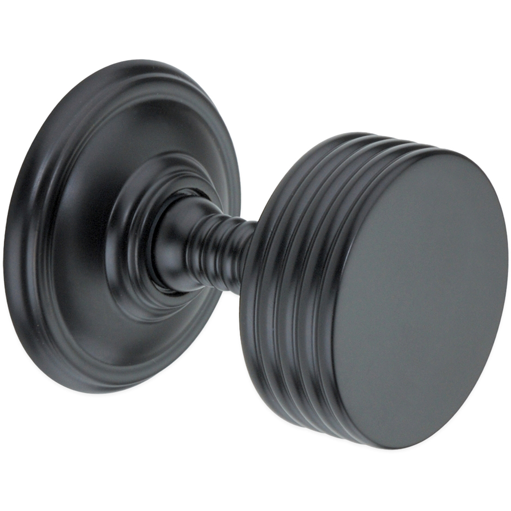 Spira Brass Matt Black Oxford Mortice Door Knob 2 Pack Image 3