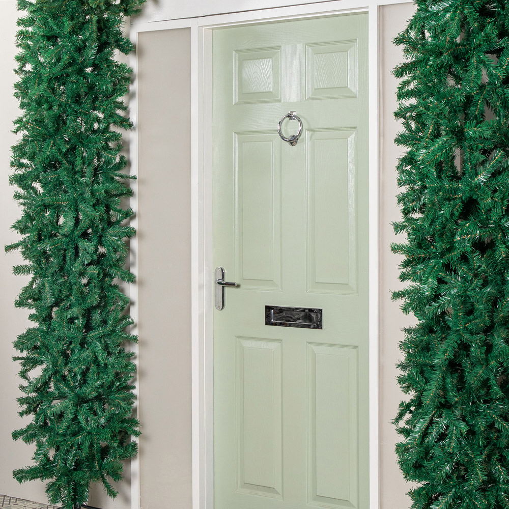 Samuel Alexander Double Door Plain Green Christmas Tree Arch with 2000 Tips 8ft Image 4