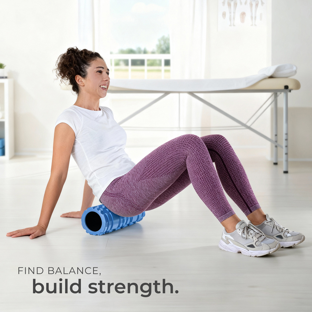 tectake Blue Textured Surface Foam Roller 2 Pack Image 8