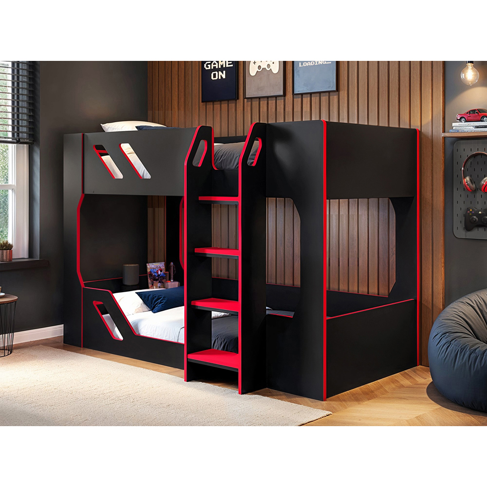 Recoil Shuttle Black and Red Bunk Bed Image 5