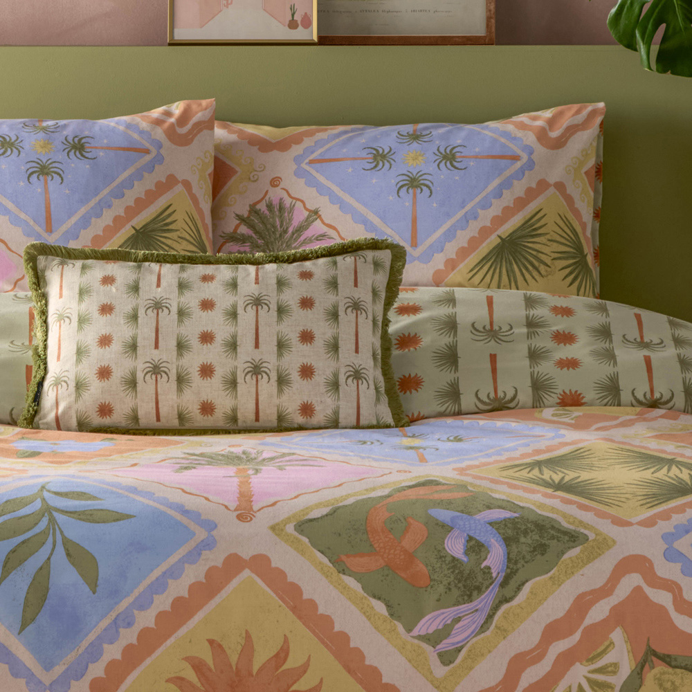 furn. Tropicala King Size Multicolour Printed Duvet Set Image 3