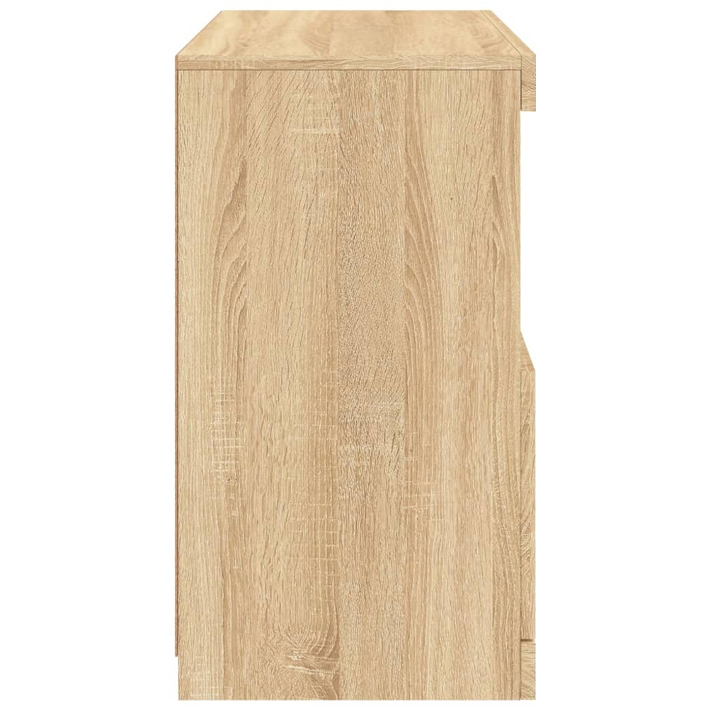 vidaXL 2 Door 2 Shelf Sonoma Oak LED Sideboard Image 7
