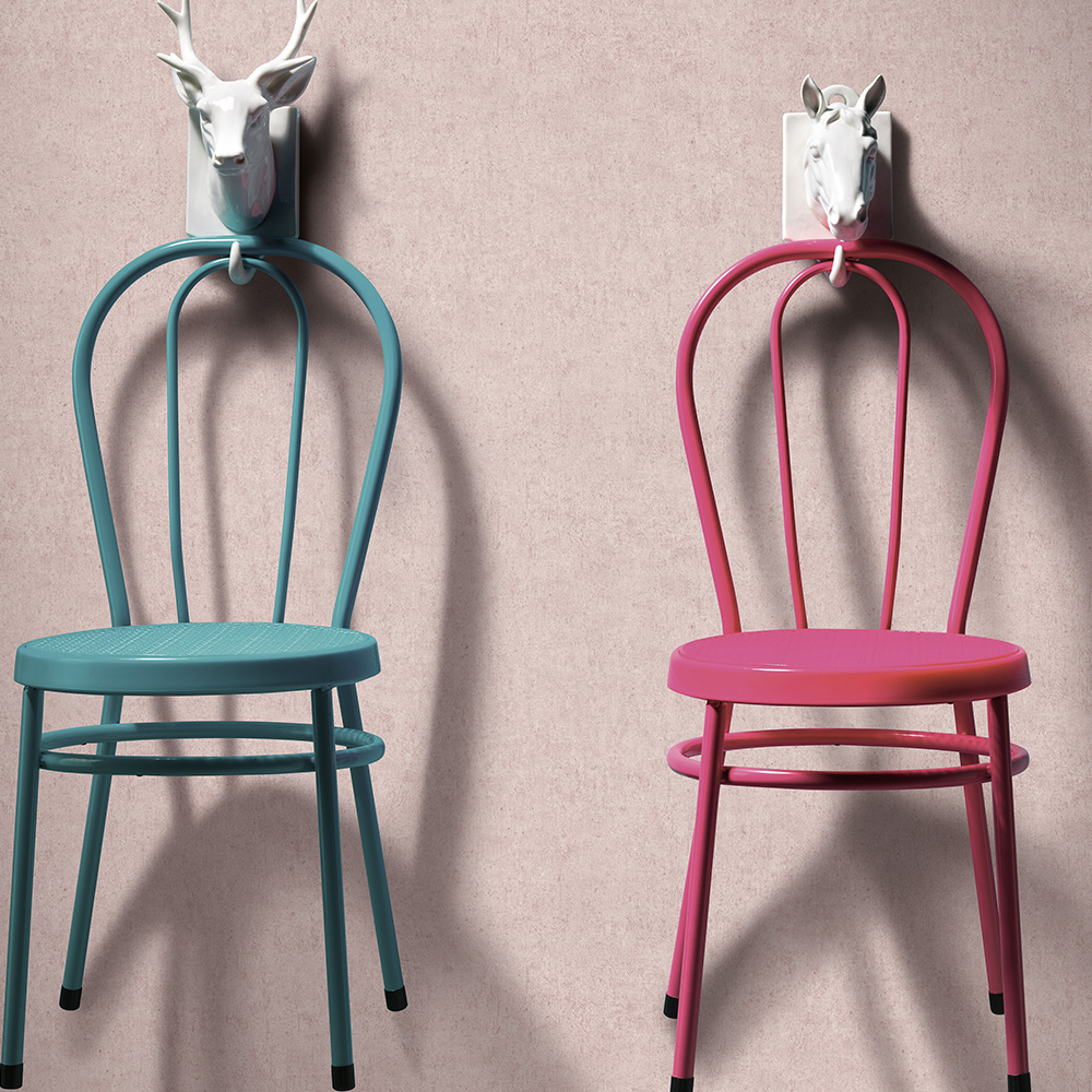 Erismann Savannah Textured Plain Non Woven Pink Wallpaper Image 3