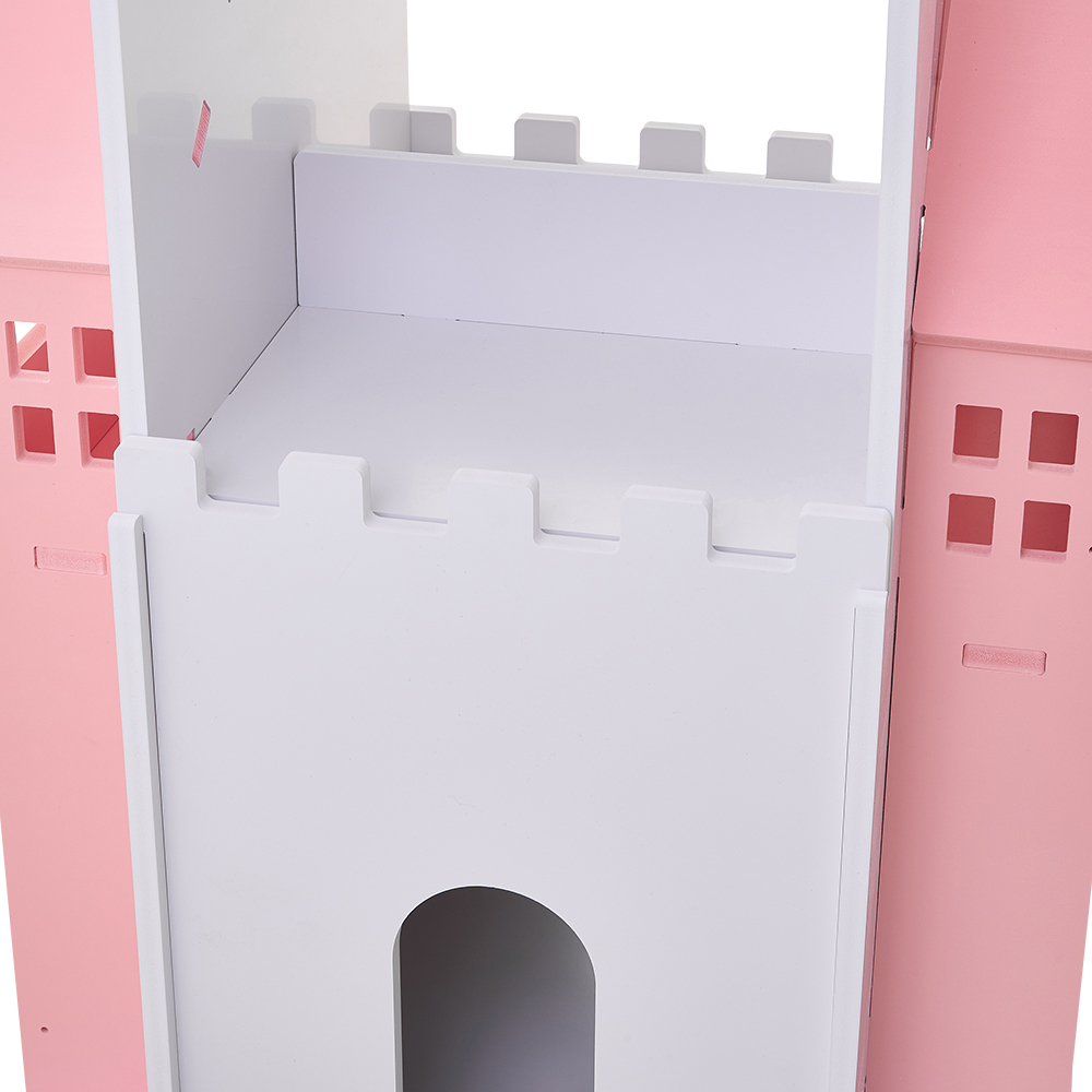 Living and Home 3 Tier Pink Rotating Kids Castle Bookshelf Image 5