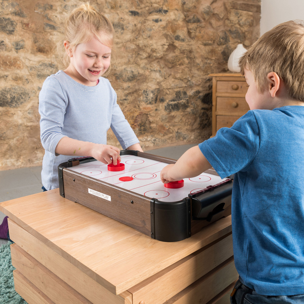 Toyrific Dark Brown Air Hockey Table Game 20 inch Image 2